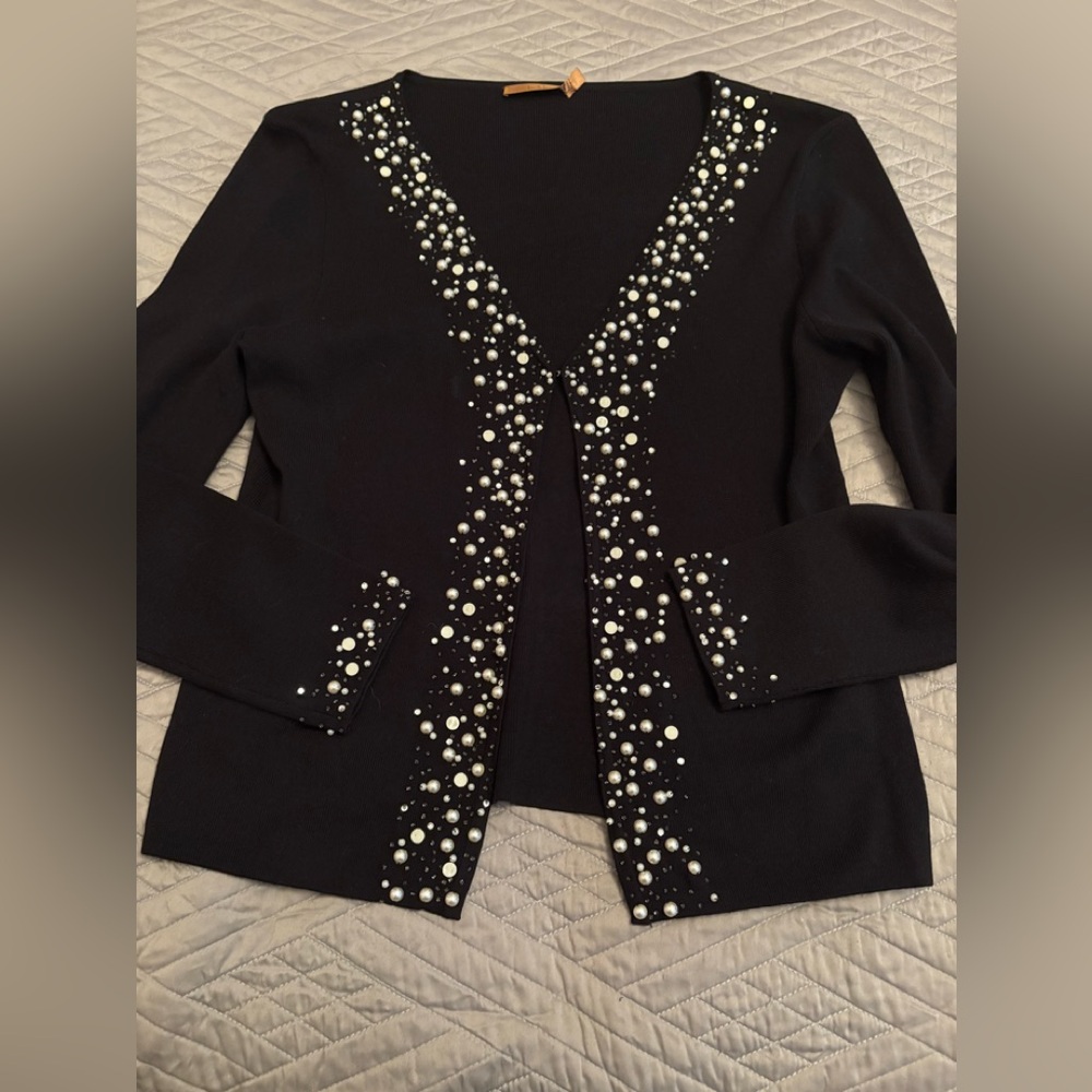 Black and Pearl Cardigan - size L